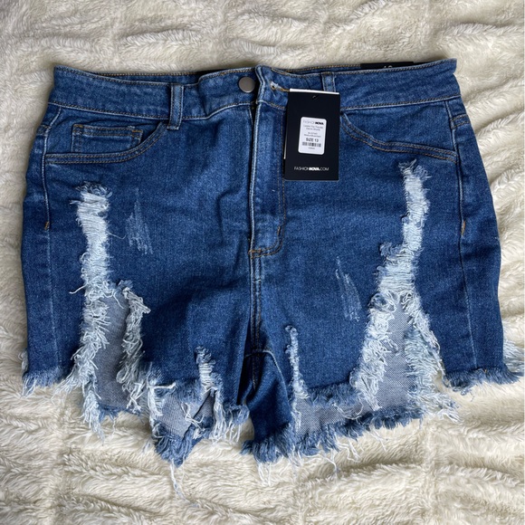 Distressed Jean Shorts - Picture 2 of 4